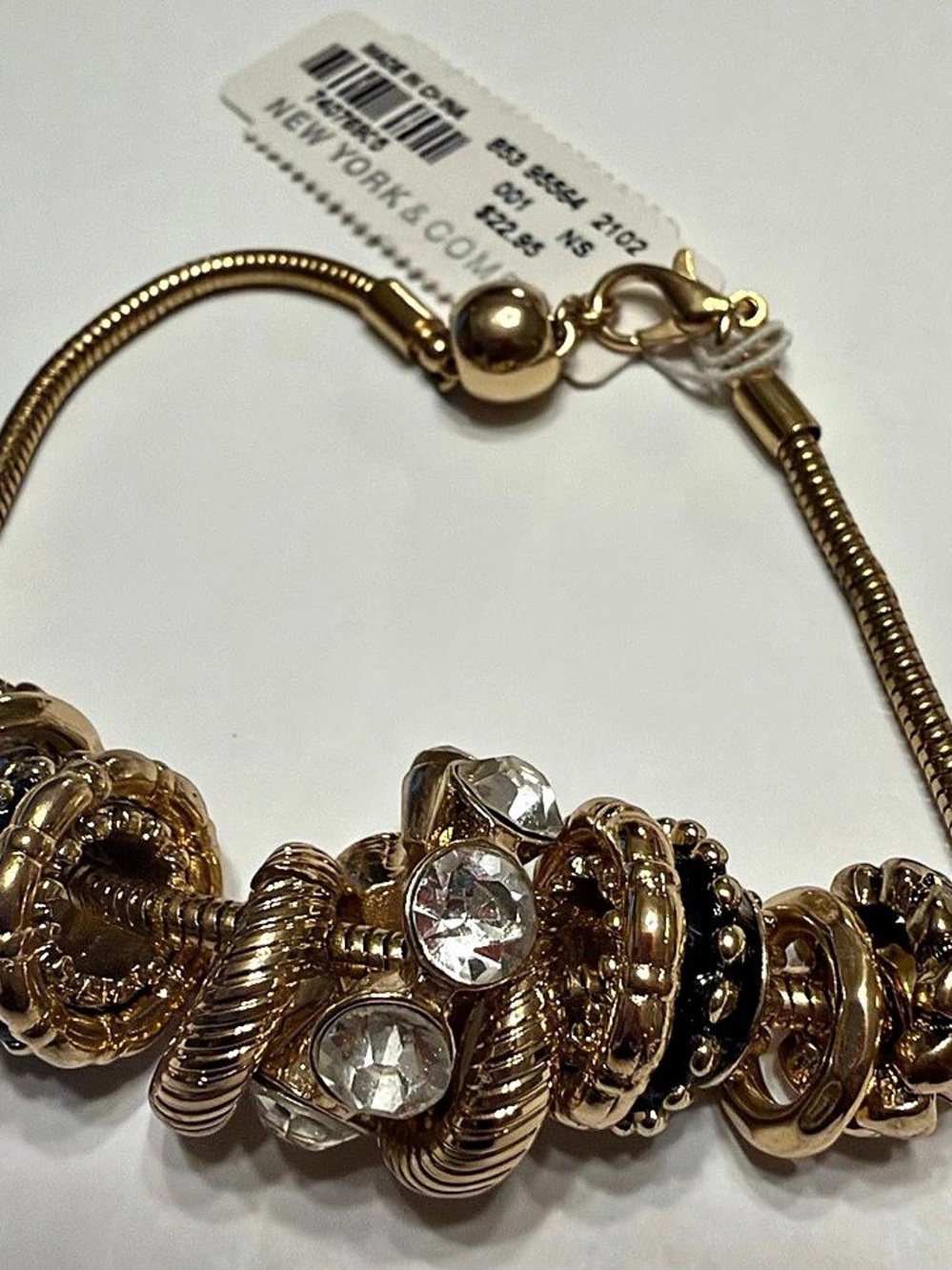 Gold Tone Charm Bracelet NWT